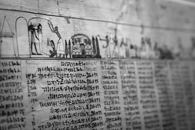 Détail de l'ancien Livre des Morts (1070 av. J.-C.), Thèbes - Egypte