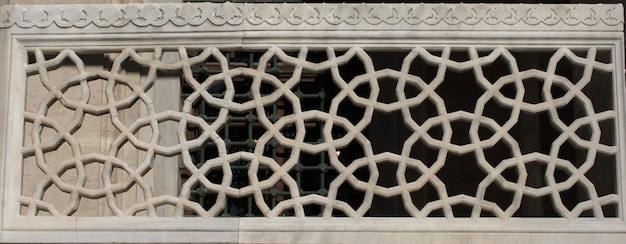 Détail d'art de sculpture en marbre ottoman