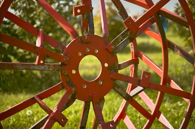 Photo détail de la cage pour tracteur agricole : un instrument pour travailler dans les champs