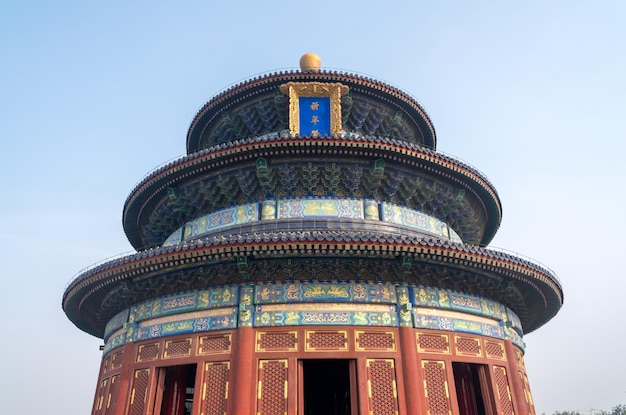 Détail du dôme du Temple du Ciel à Beijing Chine