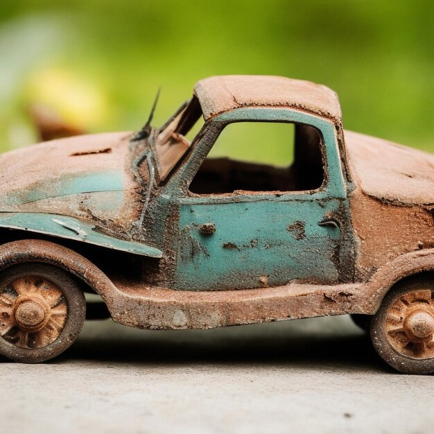 Détail du phare avant d'une vieille voiture dans un garage