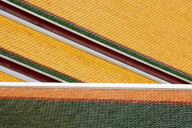 Détail du toit du temple en Thaïlande