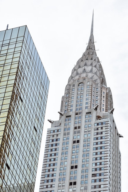 Détail extérieur du bâtiment Chrysler à New York.