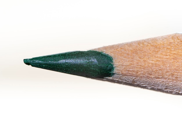 Photo détail macro d'un crayon graphite avec un fond neutre