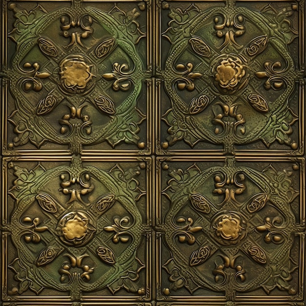 Un détail d'une porte du château de Prague.