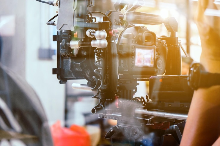 Photo détail de la production de l'équipe de tournage derrière les scènes