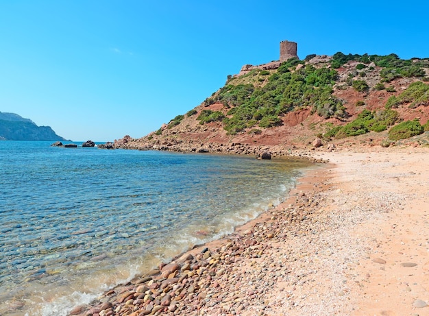 Détail d'un rivage rocheux en Sardaigne