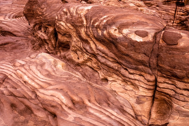 Détail de la roche de grès rouge