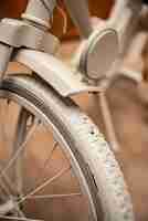 Photo détail de la roue de vélo