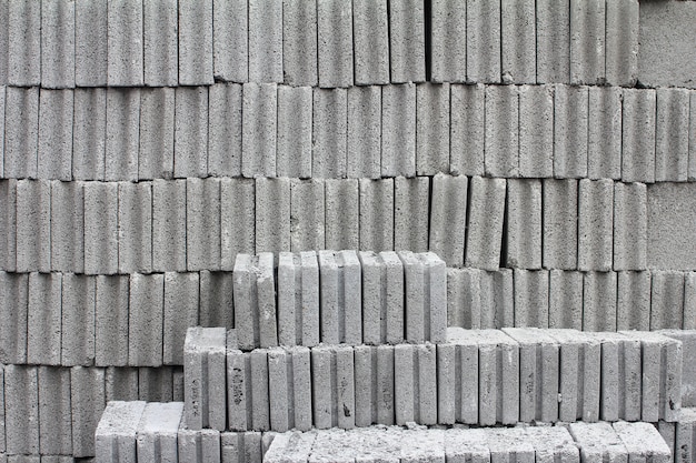 Détail de la texture du mur de briques blanches