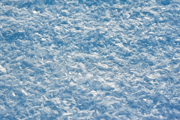 Détail de la texture de la neige soufflée