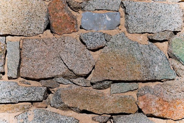 Détail de la toile de fond du mur de blocs de pierre