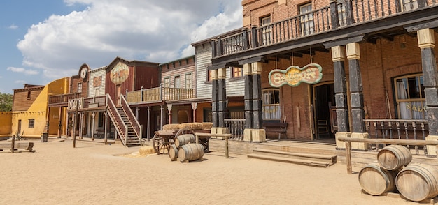 Détail d'un vieux village du Far West