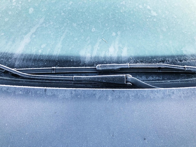 Détail d'une voiture congelée