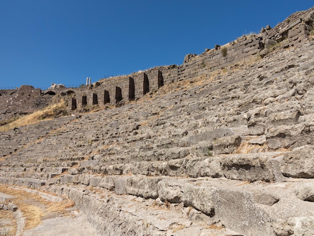 Détails des anciennes ruines de Pergame