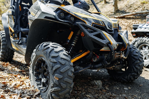 Détails de l'atv quad bike close up