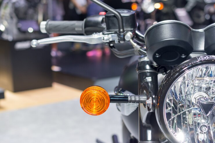 Détails avant de la moto