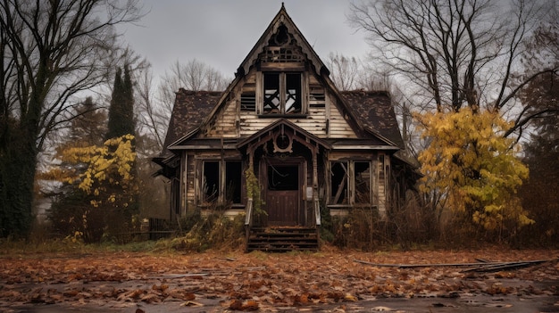 Photo détails de l'école victorienne abandonnée