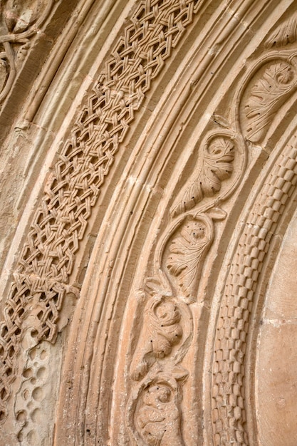 Détails sur l'entrée de l'église cathédrale de Siguenza, Espagne