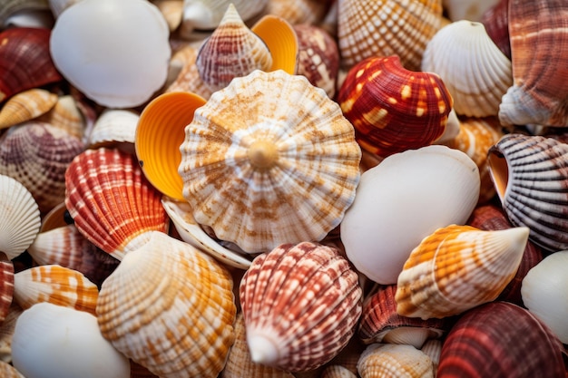 Des détails exquis Une prise de vue rapprochée fascinante des coquillages