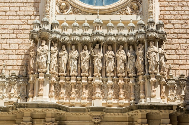 Détails extérieurs du monastère bénédictin de Montserrat près de Barcelone Catalogne Espagne