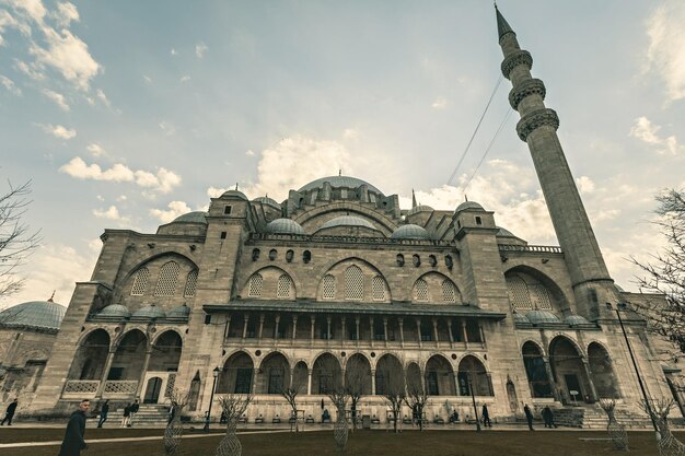 Photo détails extérieurs de la mosquée süleymaniye à istanbul turquie