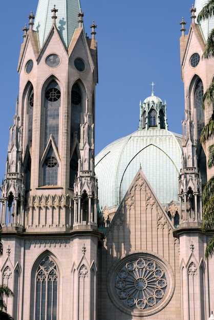 Photo détails externes de la cathédrale métropolitaine de sao paulo