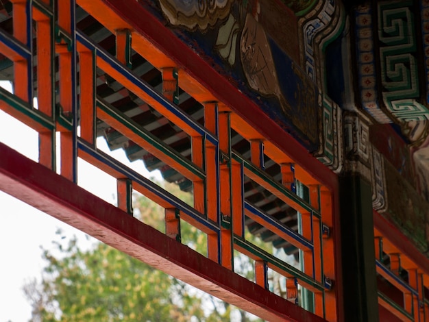 Détails intérieurs, Temple de Haven à Pékin. Palais impérial en Chine.