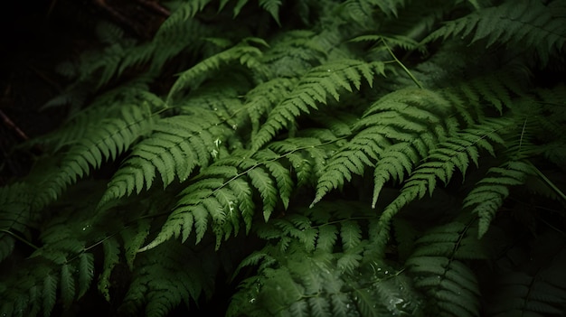 Les détails de la nature En gros, les feuilles de fougère