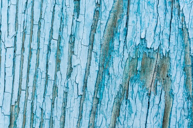 Détails de la texture bleue des planches de bois