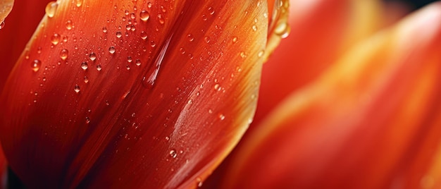 Des détails vivants des tulipes en gros plan présentant des couleurs vives et des motifs floraux délicats AI Génératif