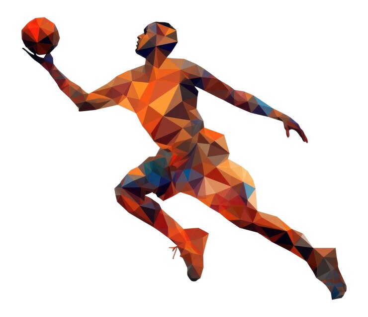 Photo détermination du fond blanc pour les adultes de basket-ball de png