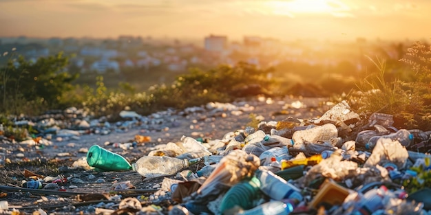 Détritus en plastique