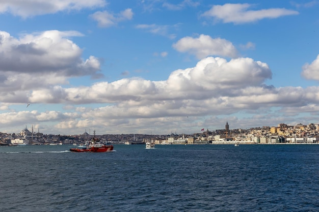 Détroit du Bosphore Istanbul et bateaux de croisière