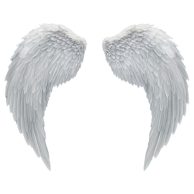 deux ailes d'ange avec les mots ailes dange sur elles
