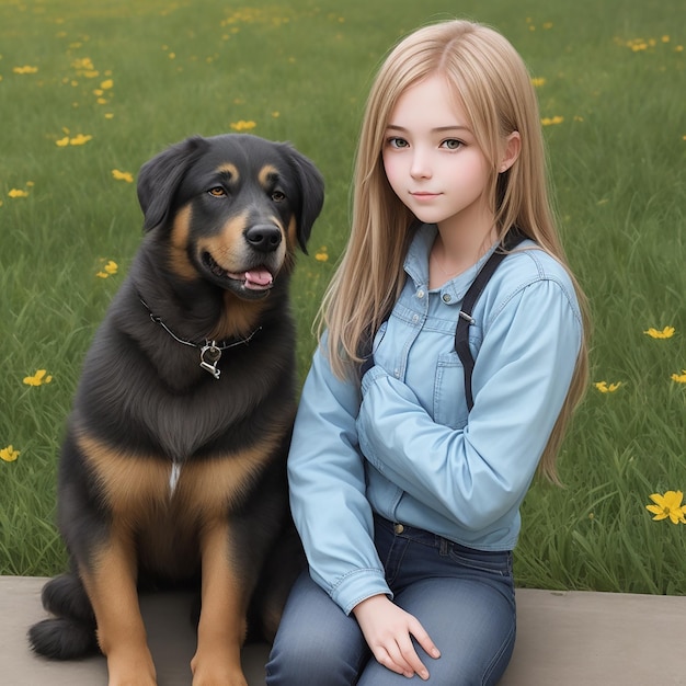 deux belles ceintures avec leur chien