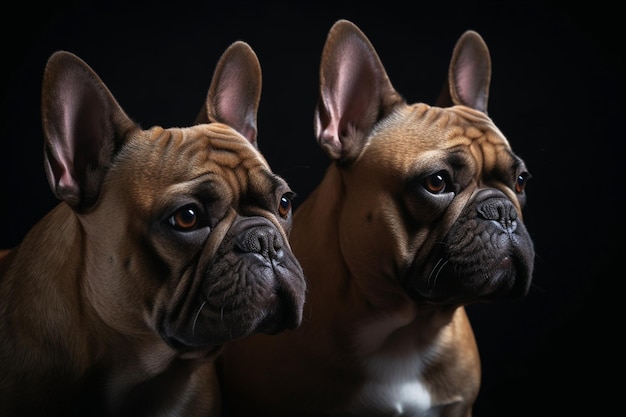 Deux chiens regardant la caméra