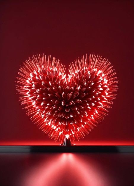 deux cœurs rouges avec des paillettes pour le fond de la Saint-Valentin