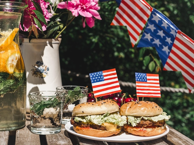 Deux délicieux burgers de limonade maison Plein air Lumière du jour