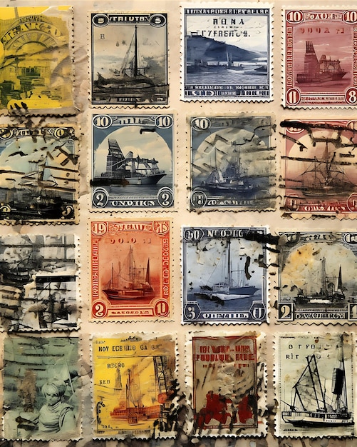 Deux douzaines de timbres-poste américains variés