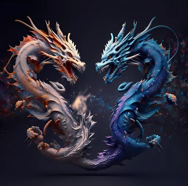 Les deux dragons.