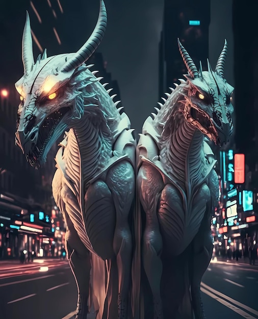 Les deux dragons.