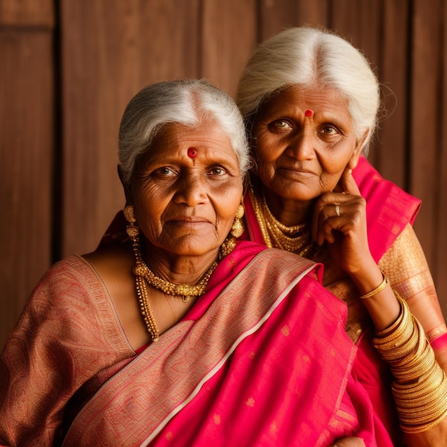 Deux femmes posent pour une photo avec le mot amour sur le devant.