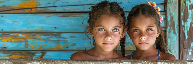 Deux filles de sept à quatre ans.