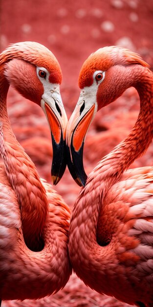 Deux flamants amoureux