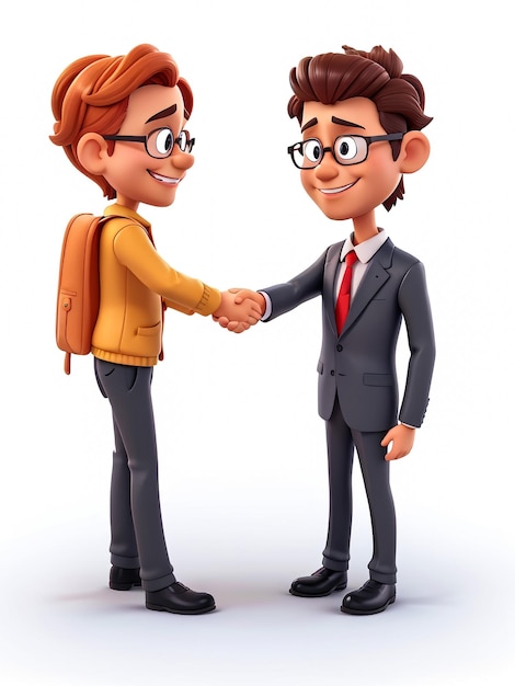 Deux hommes parlent et discutent de la communication et du concept de conversation image conceptuelle de rendu 3d