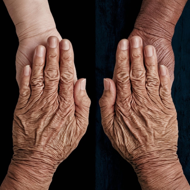 Photo deux mains avec l'une qui dit mains sur l'autre