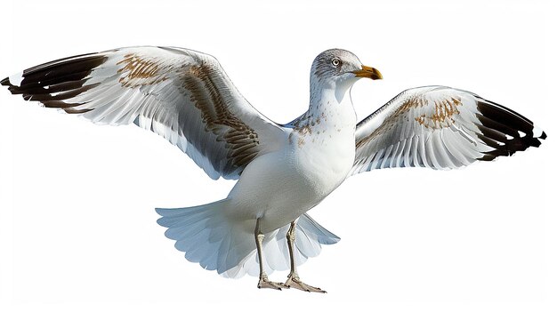 deux mouettes volent dans les airs