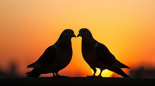 deux oiseaux se tiennent sur un rebord et l'un a l'autre disant " amour "