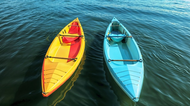 Deux petits bateaux sur l'eau